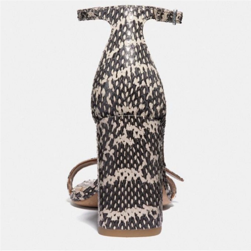 Coach Maya Snakeskin Block Heel Sandal - Picture 7 of 8